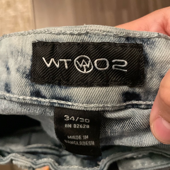 Wt02 Men's Light Wash Skinny Jeans size 34X30 - Picture 9 of 9